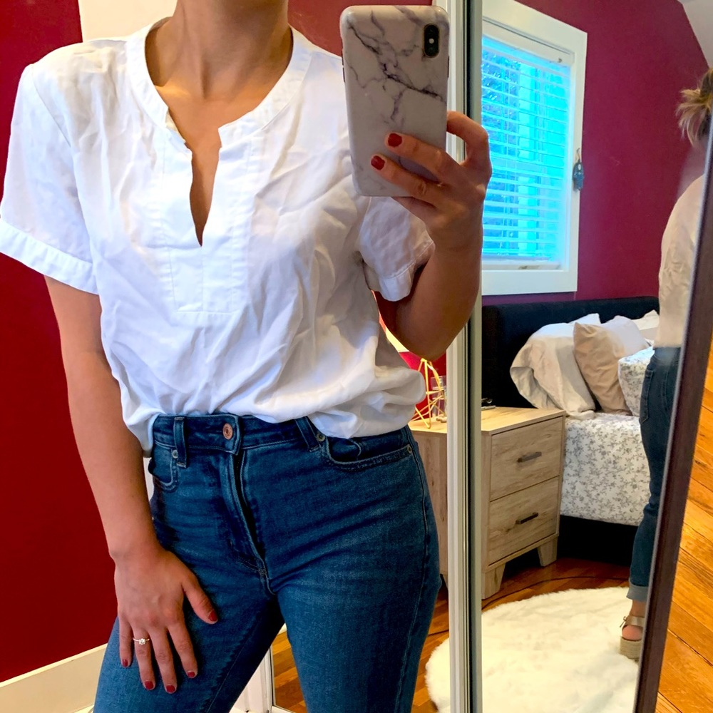 Target white front tie top